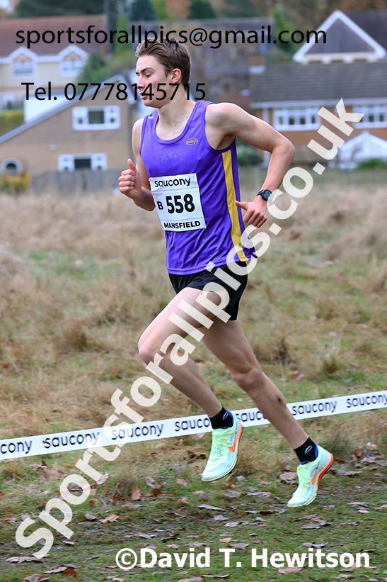 Junior Mens 2024 National Cross Country Relays, Berry Hill Park, Mansfield.   Photo: David T. Hewitson/Sports for All Pics